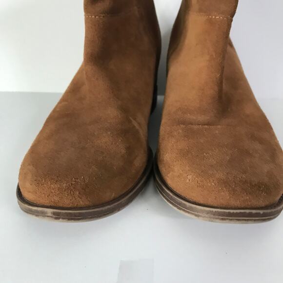 Kenneth Cole Reaction Boots Booties Size 10M Tan Brown Suede Pull On Slight Heel - Picture 9 of 13